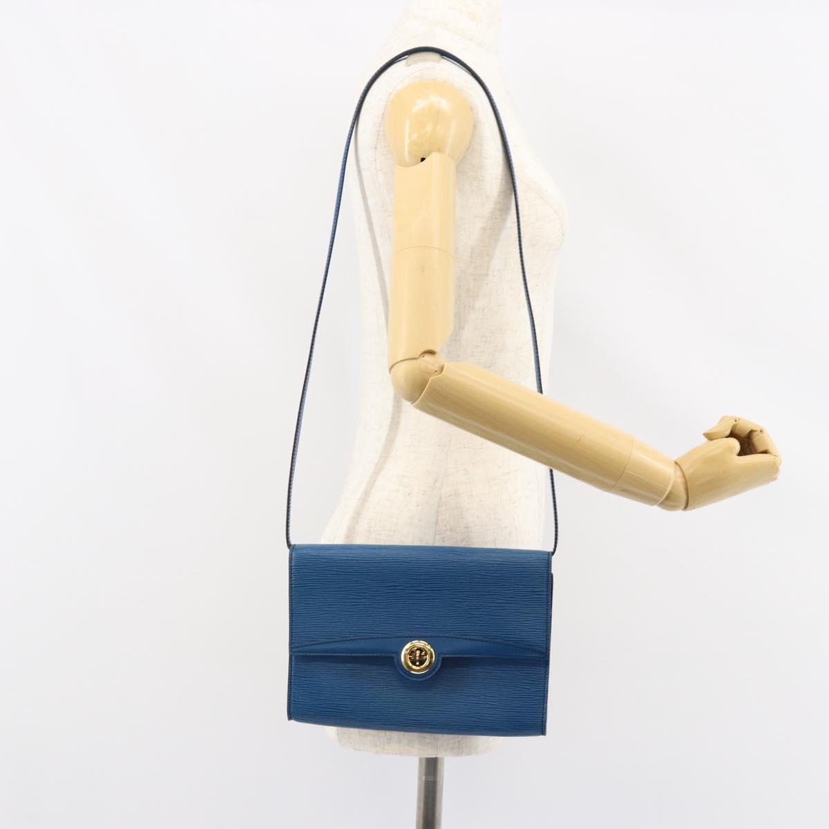 LOUIS VUITTON Epi Pochette Arche Shoulder Bag Blue M52575 LV Auth 150866