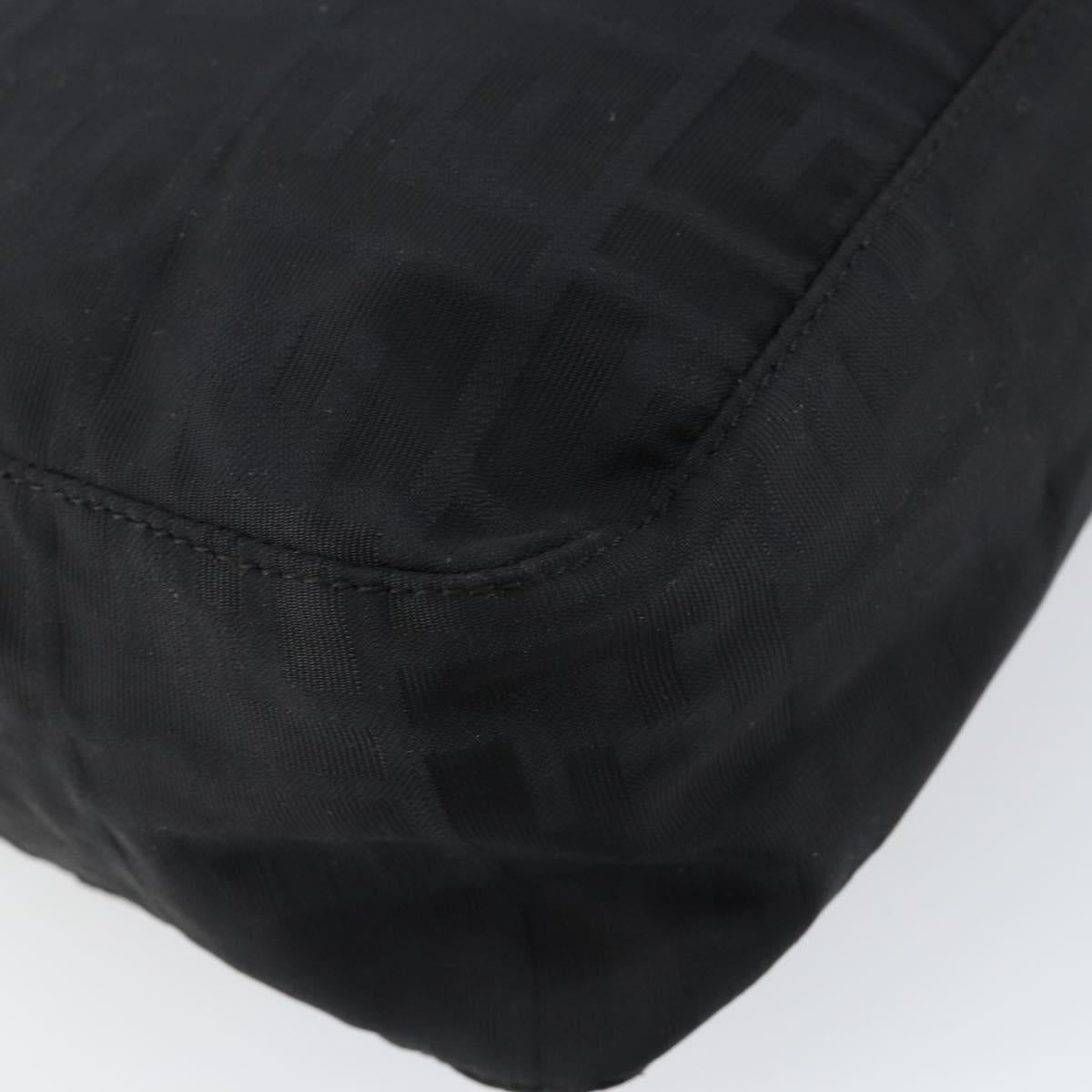 FENDI Zucca Canvas Tote Bag Black Brown Auth 150868