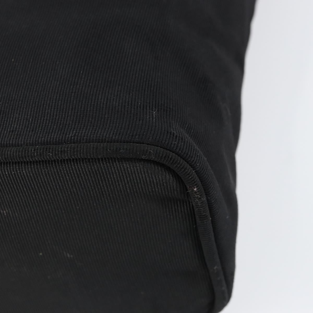 Salvatore Ferragamo Vala Shoulder Bag Nylon Black Gold Auth 150876