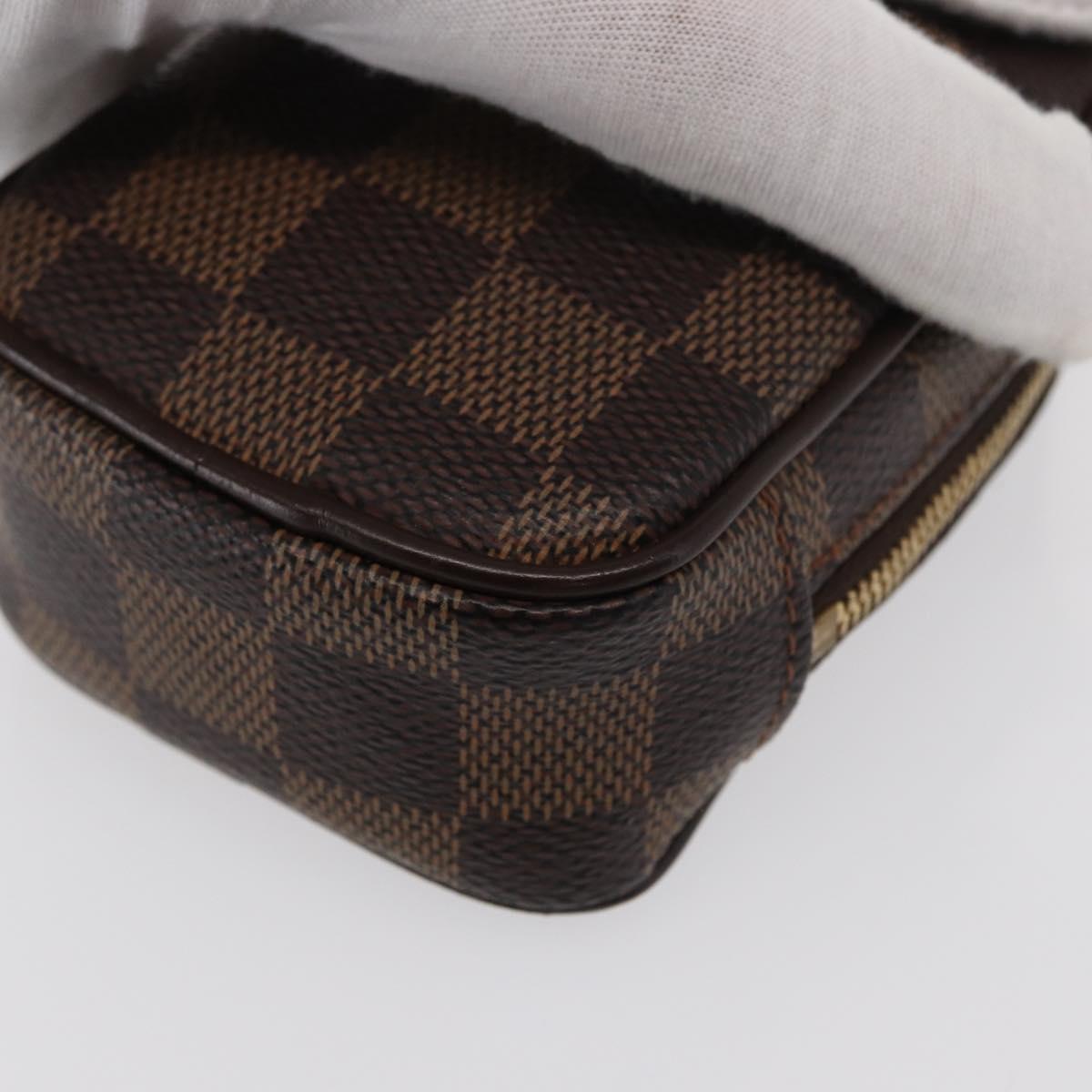 LOUIS VUITTON Damier Ebene Etui Okapi PM Pouch N61738 LV Auth 150882
