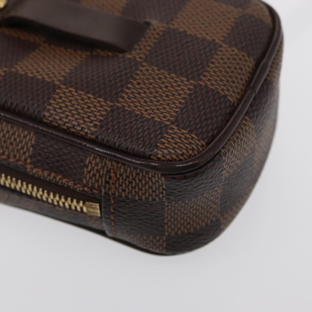 LOUIS VUITTON Damier Ebene Etui Okapi PM Pouch N61738 LV Auth 150882
