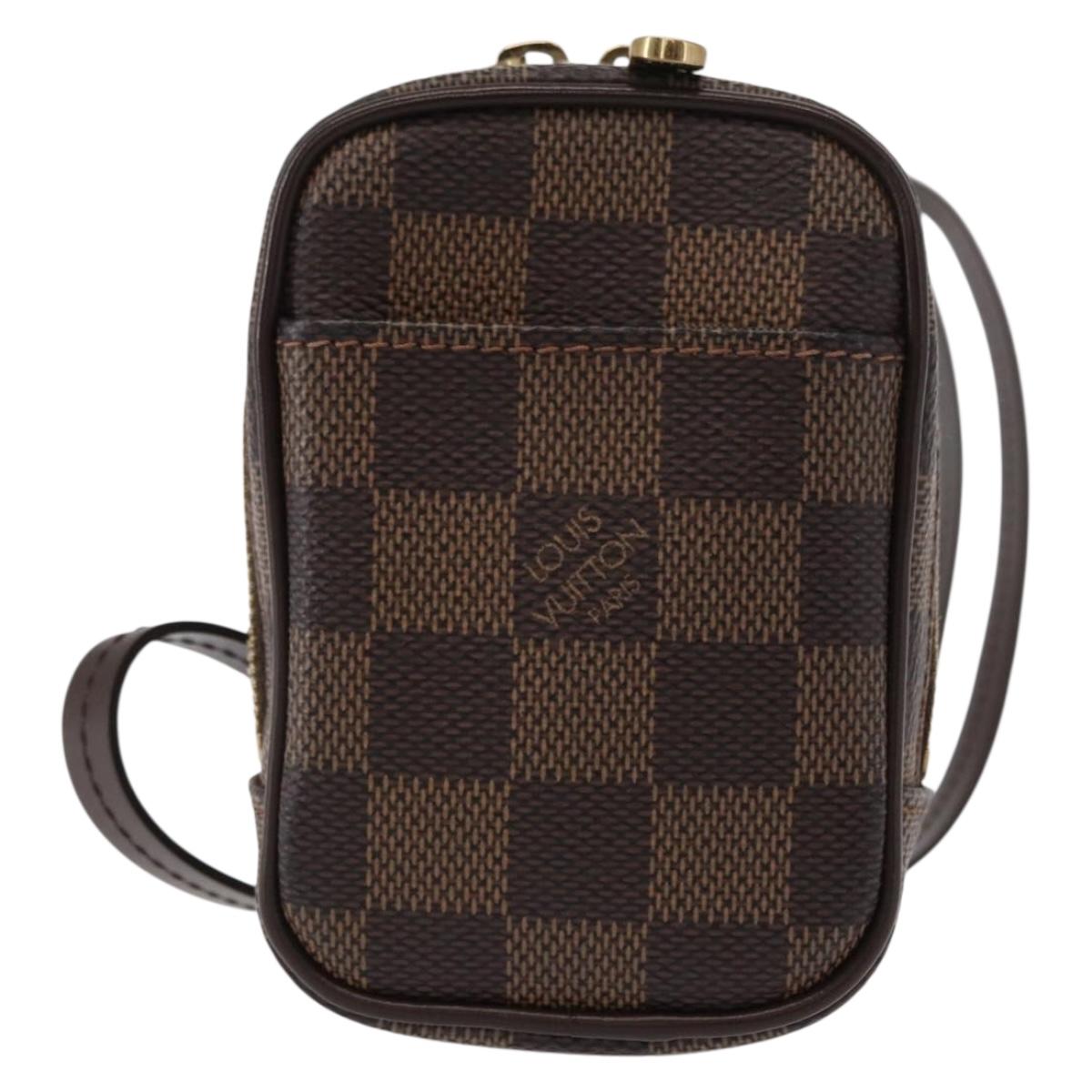 LOUIS VUITTON Damier Ebene Etui Okapi PM Pouch N61738 LV Auth 150882
