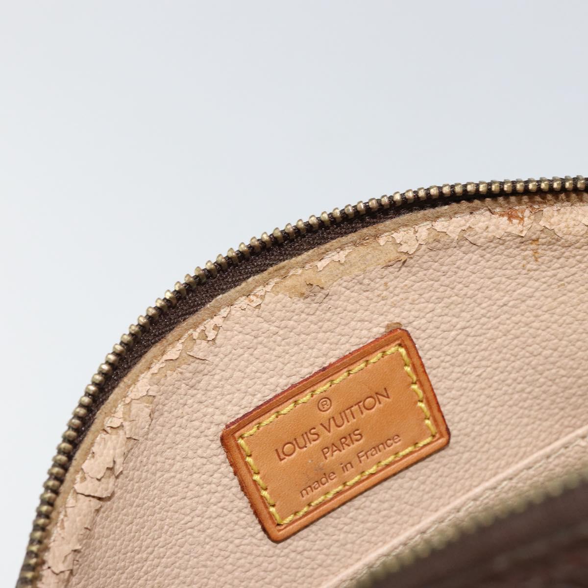 LOUIS VUITTON Monogram Trousse Demi Ronde Cosmetic Pouch M47520 LV Auth 150883