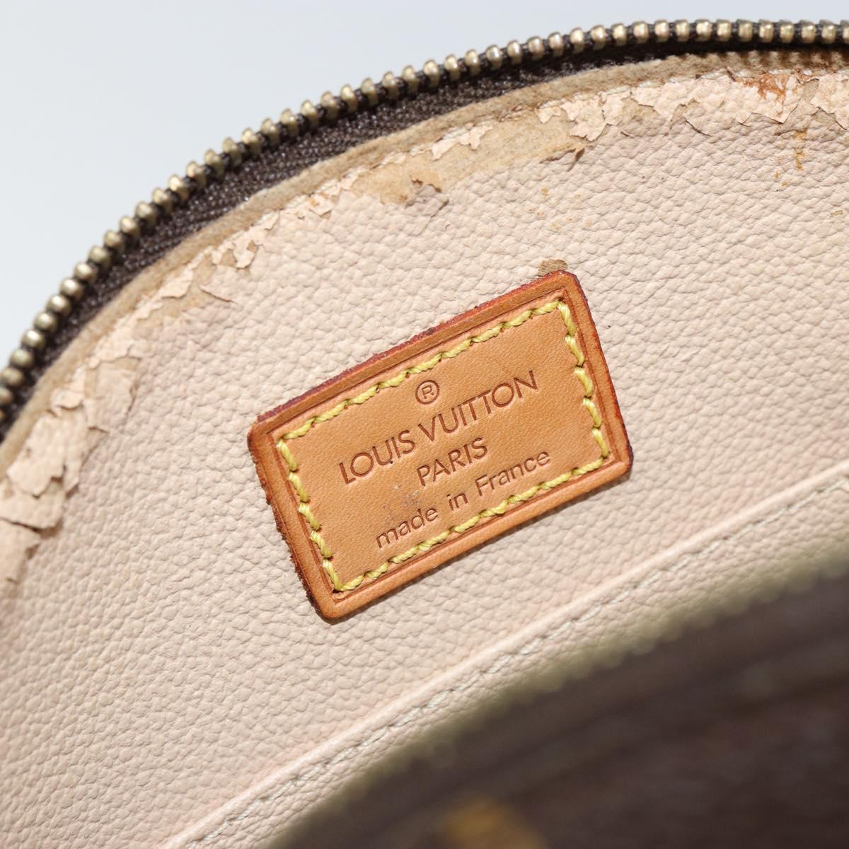 LOUIS VUITTON Monogram Trousse Demi Ronde Cosmetic Pouch M47520 LV Auth 150883