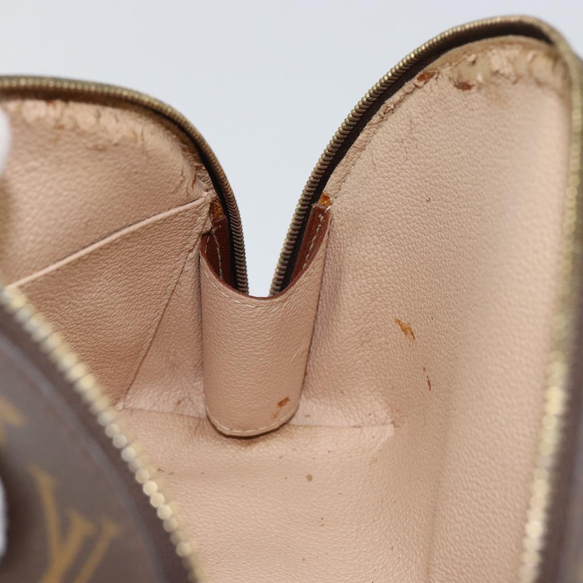 LOUIS VUITTON Monogram Trousse Demi Ronde Cosmetic Pouch M47520 LV Auth 150883