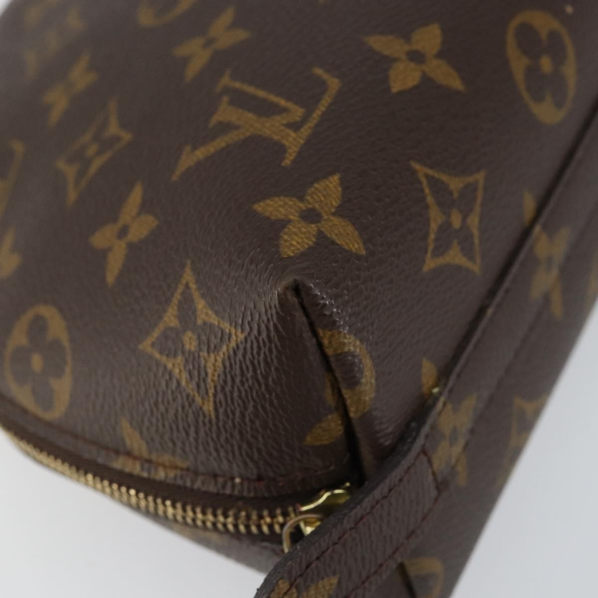 LOUIS VUITTON Monogram Trousse Demi Ronde Cosmetic Pouch M47520 LV Auth 150883
