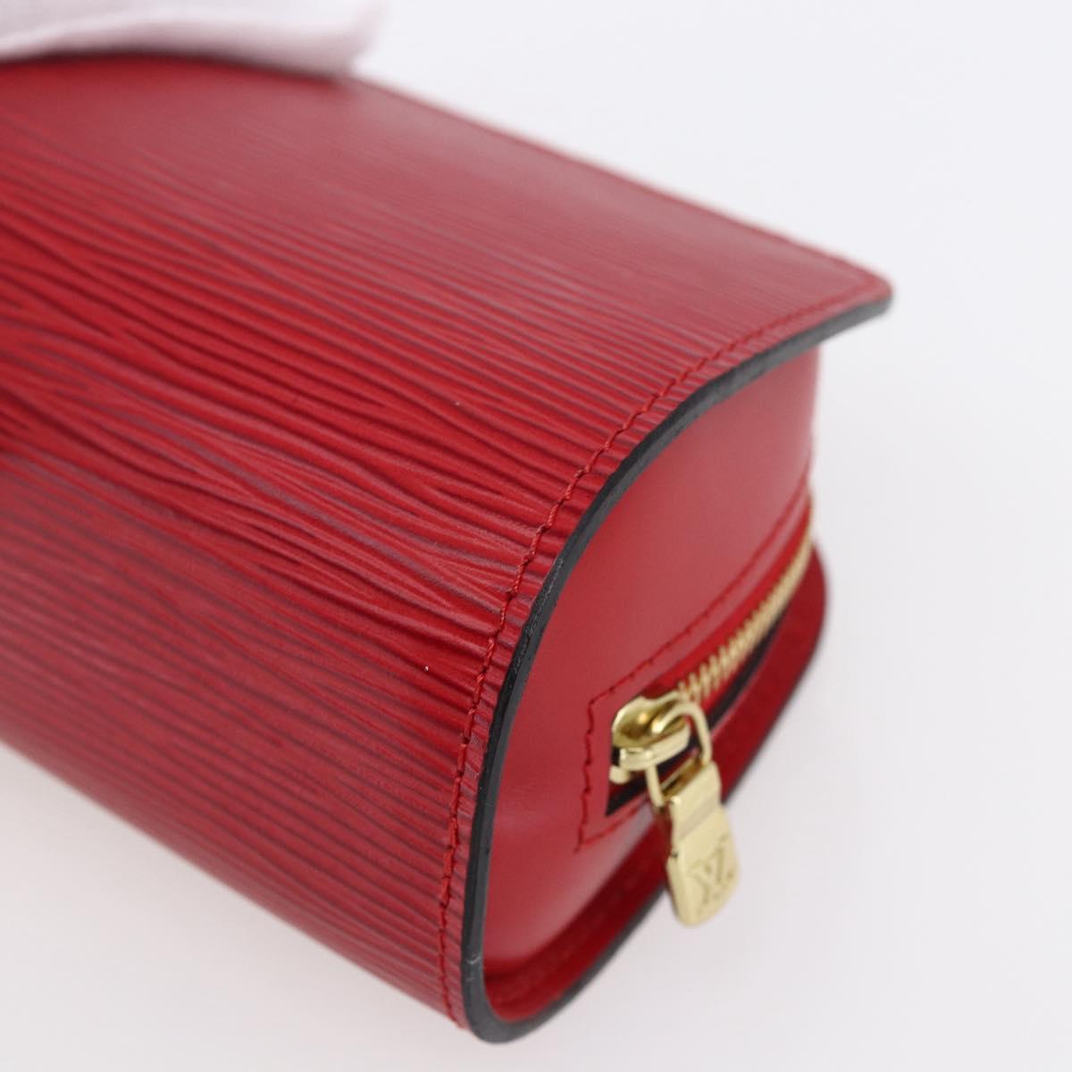 LOUIS VUITTON Epi Dauphine PM Pouch Castilian Red M48447 LV Auth 150889