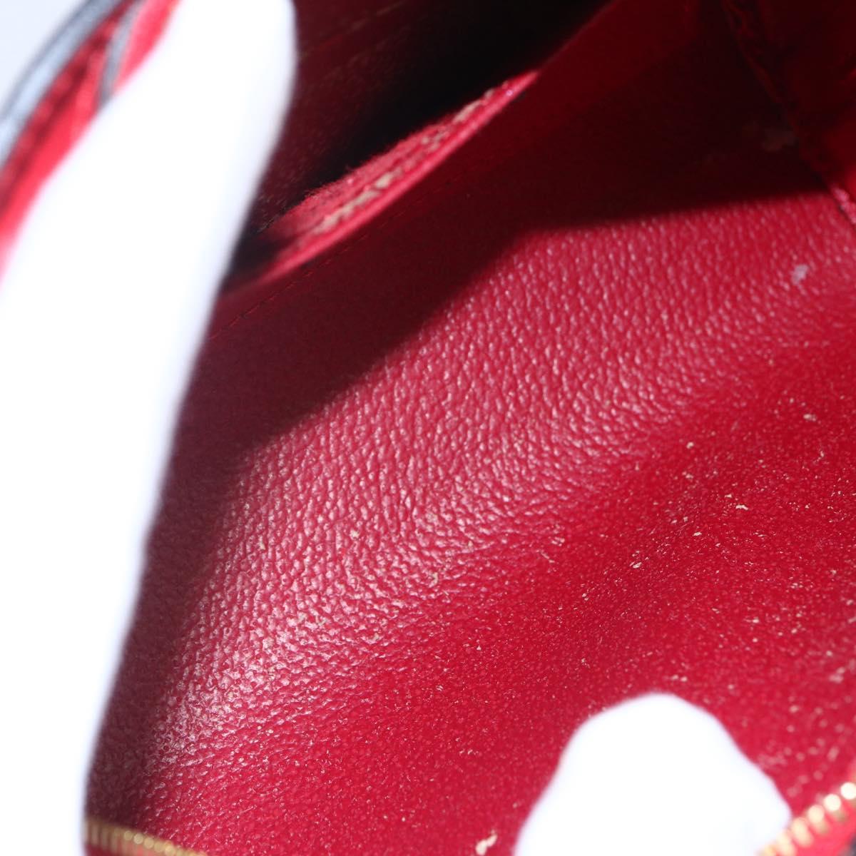 LOUIS VUITTON Epi Dauphine PM Pouch Castilian Red M48447 LV Auth 150889