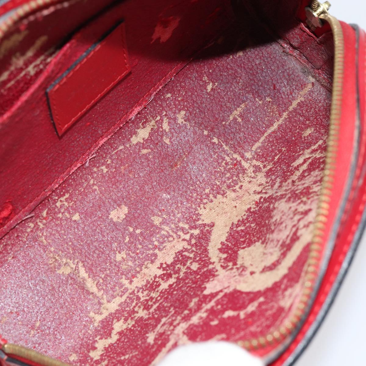 LOUIS VUITTON Epi Dauphine PM Pouch Castilian Red M48447 LV Auth 150890