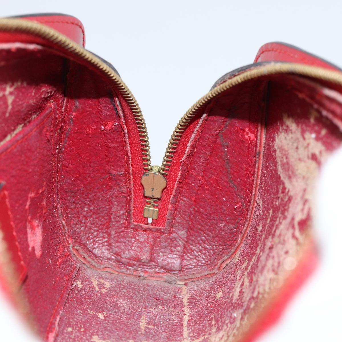 LOUIS VUITTON Epi Dauphine PM Pouch Castilian Red M48447 LV Auth 150890