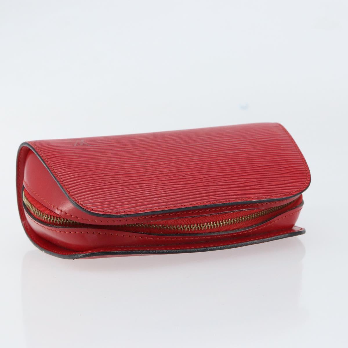 LOUIS VUITTON Epi Dauphine PM Pouch Castilian Red M48447 LV Auth 150890