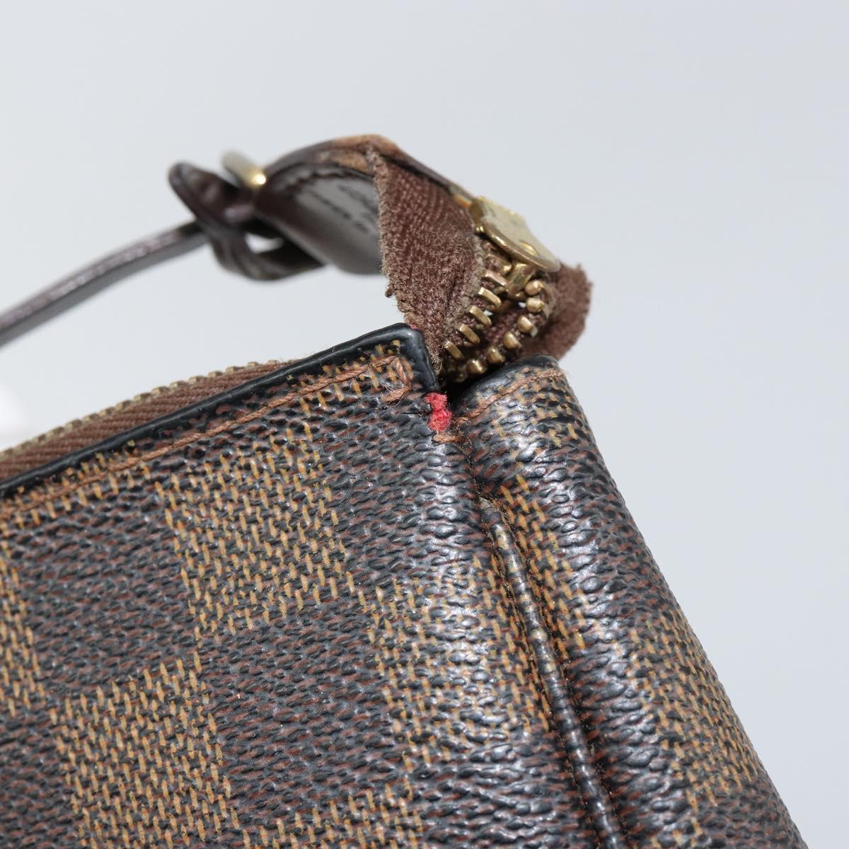 LOUIS VUITTON Damier Ebene Pochette Accessoires Pouch N41206 LV Auth 150892