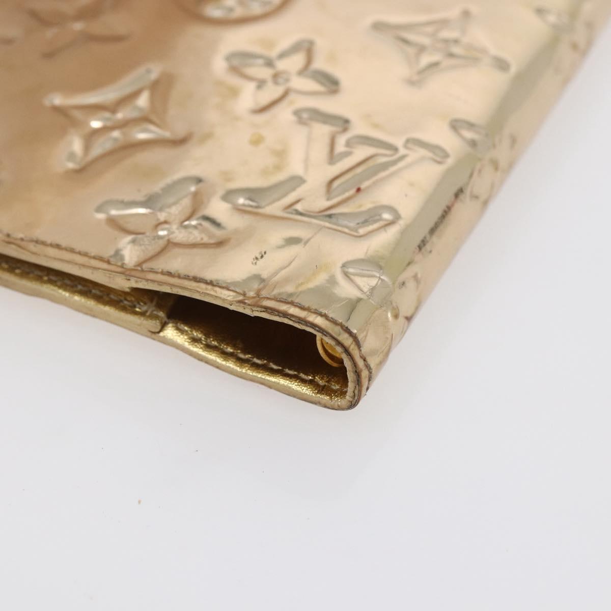 LOUIS VUITTON Miroir Agenda PM Day Planner Cover Gold R20962 LV Auth 150895
