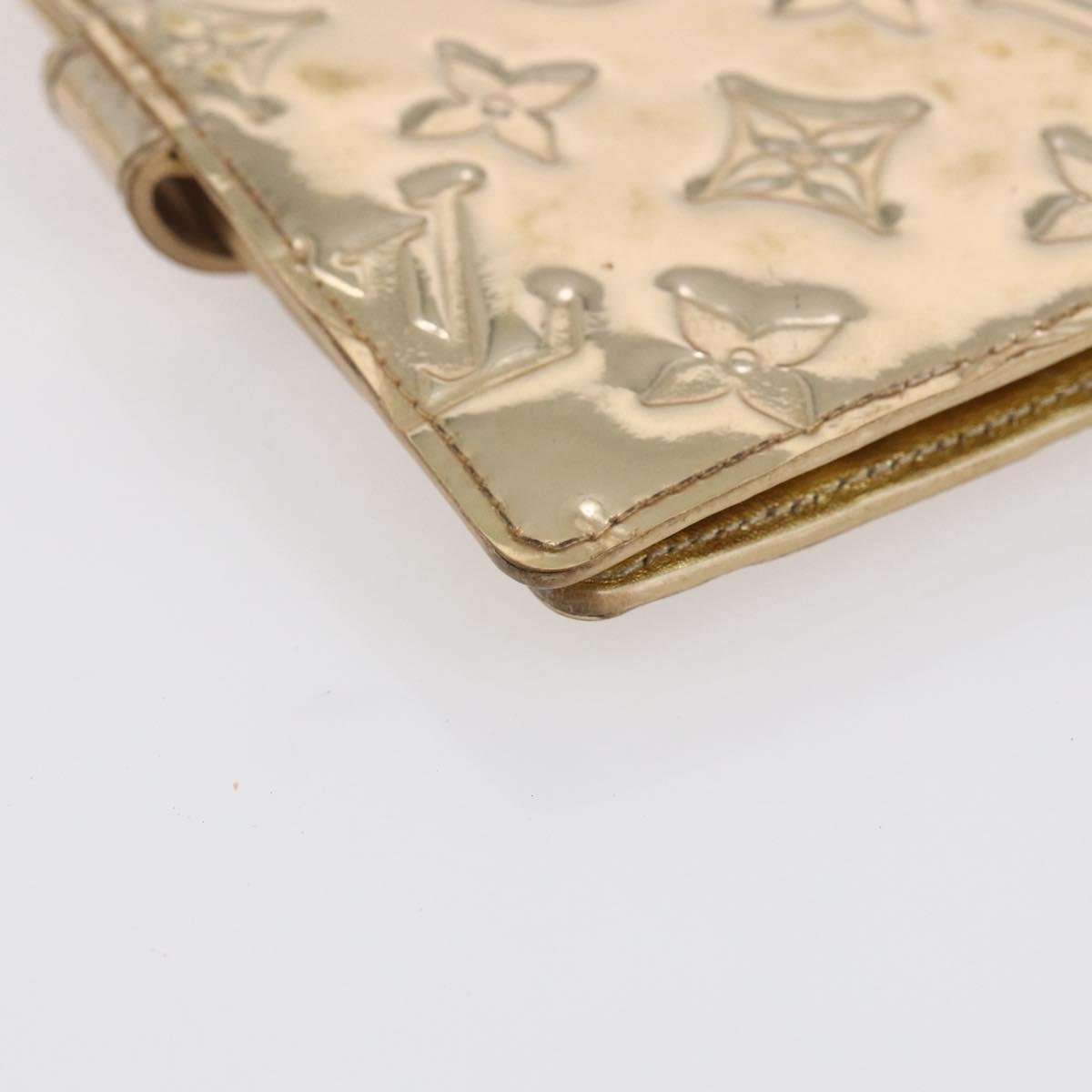 LOUIS VUITTON Miroir Agenda PM Day Planner Cover Gold R20962 LV Auth 150895