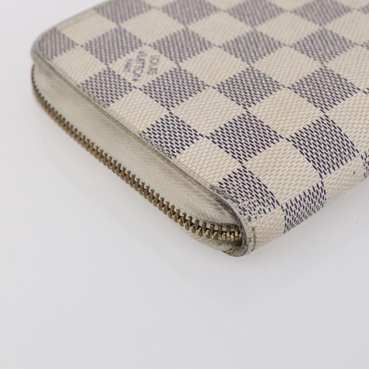 LOUIS VUITTON Damier Azur Zippy Organizer Long Wallet N60012 LV Auth 150896