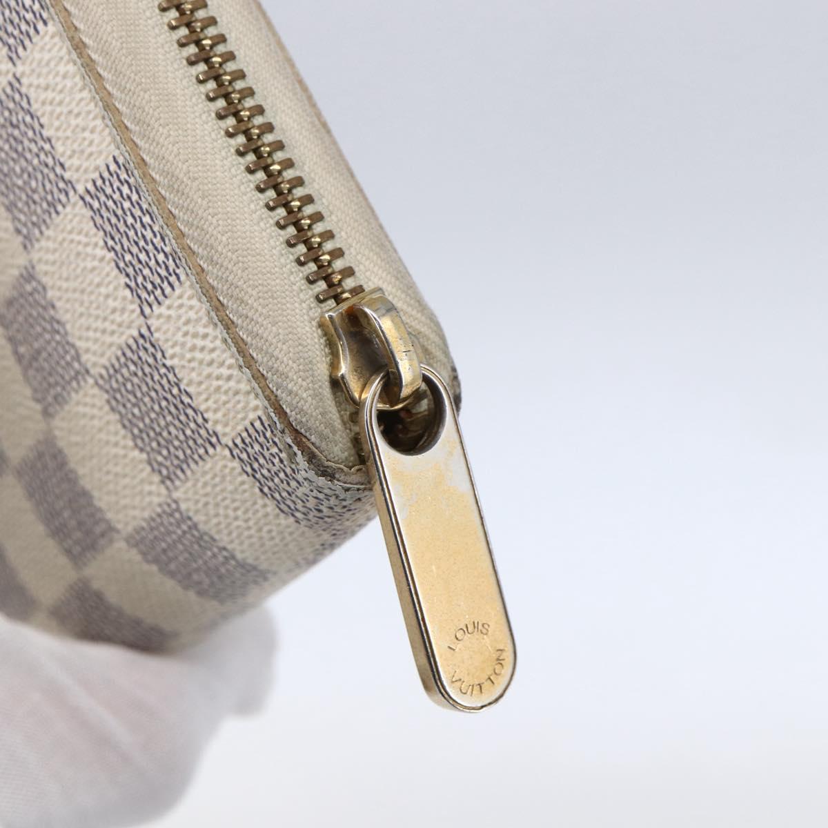 LOUIS VUITTON Damier Azur Zippy Organizer Long Wallet N60012 LV Auth 150896