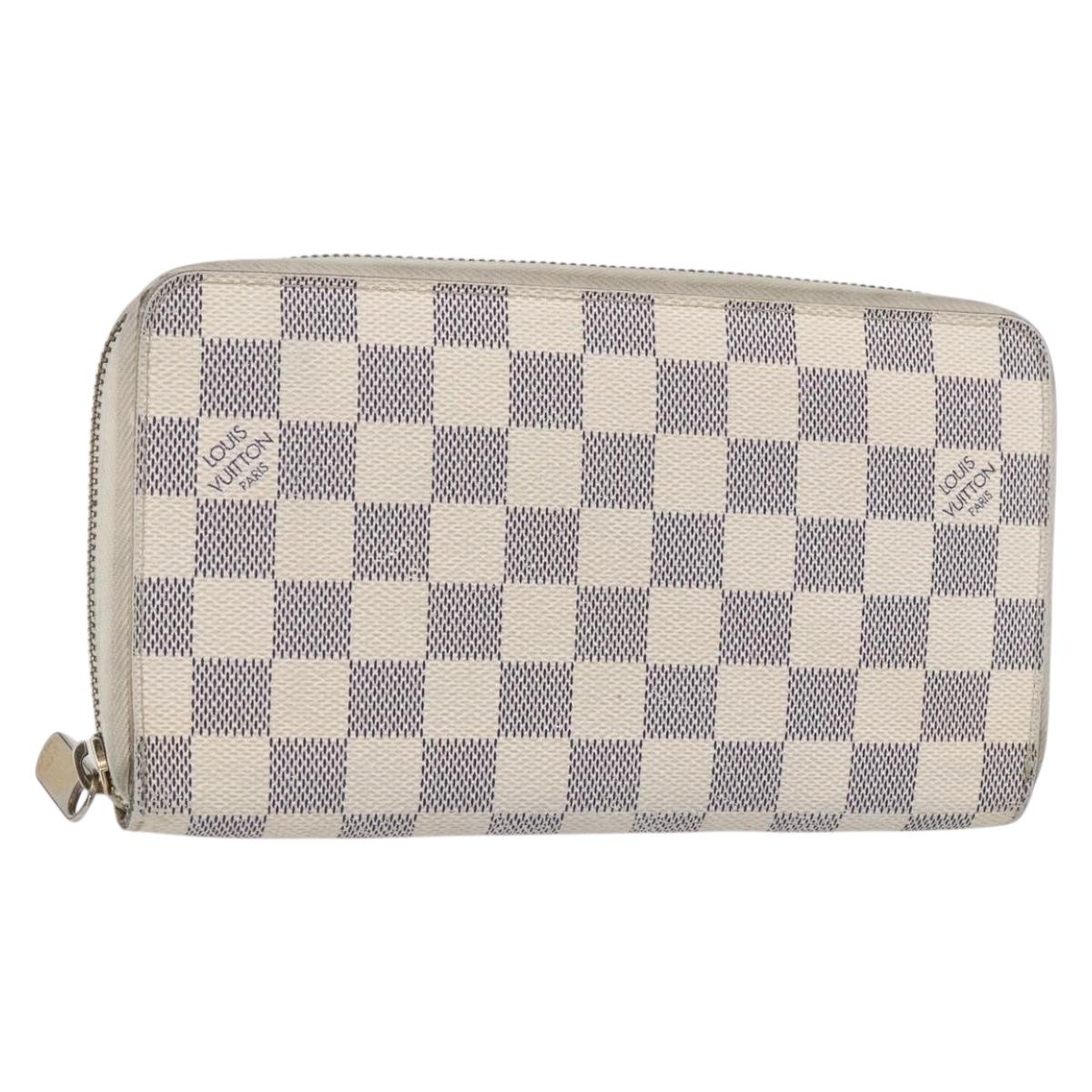 LOUIS VUITTON Damier Azur Zippy Organizer Long Wallet N60012 LV Auth 150896