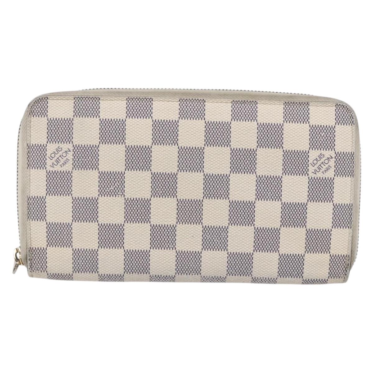 LOUIS VUITTON Damier Azur Zippy Organizer Long Wallet N60012 LV Auth 150896