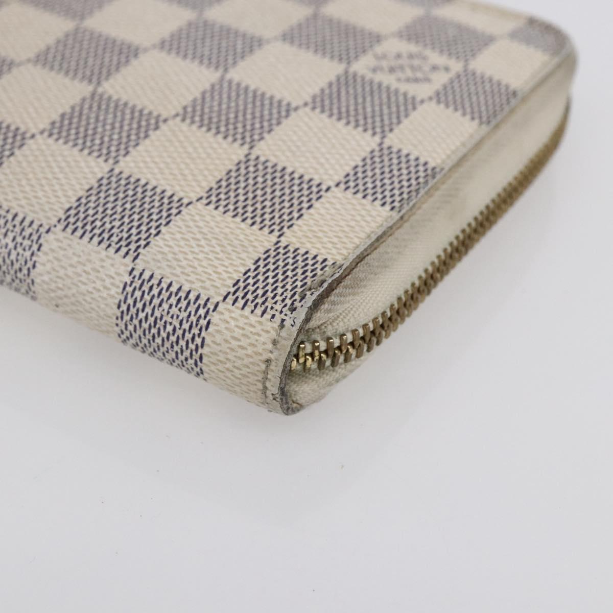 LOUIS VUITTON Damier Azur Zippy Organizer Long Wallet N60012 LV Auth 150896