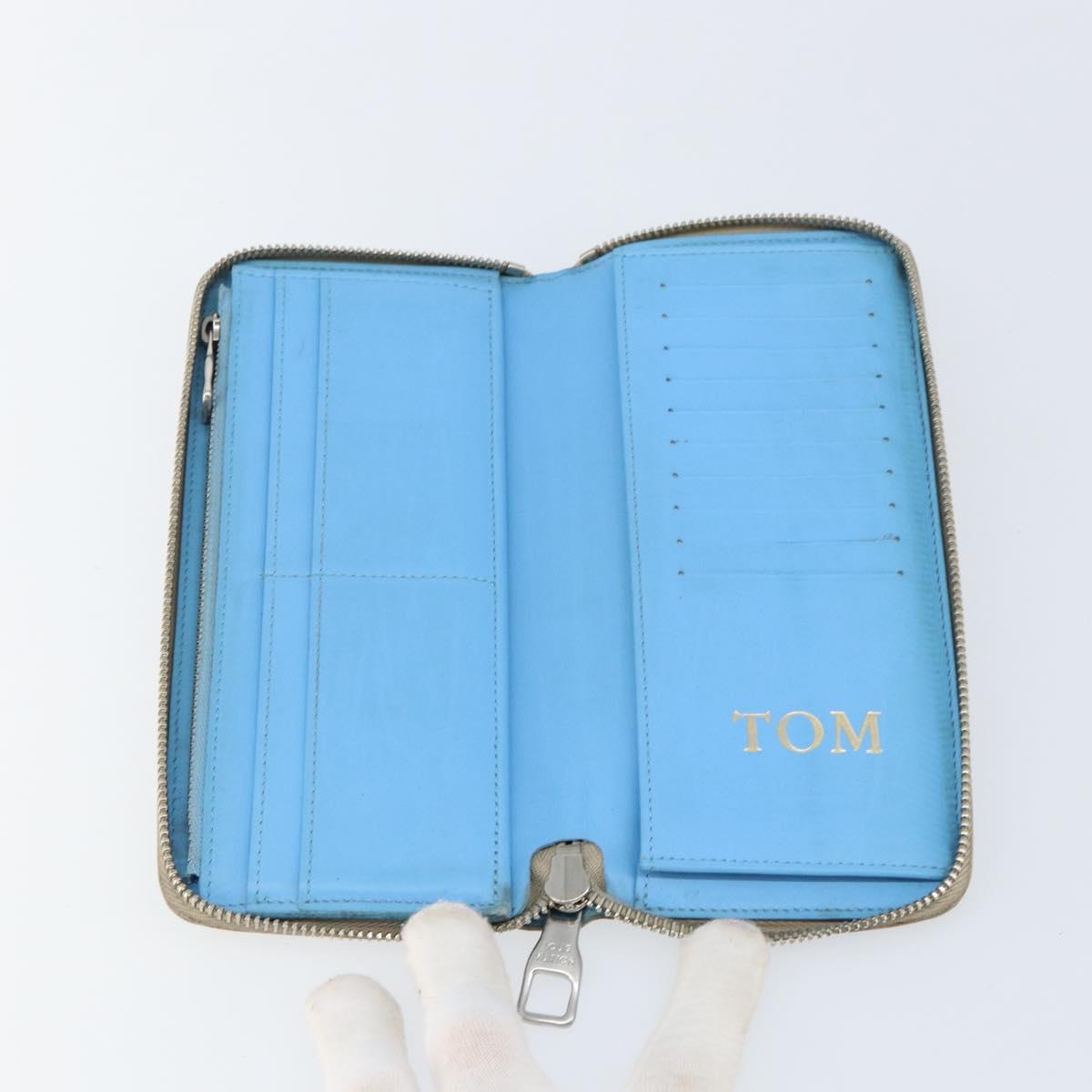 LOUIS VUITTON Taurillon Climbing Zippy Wallet Vertical Wallet M81573 Auth 150898