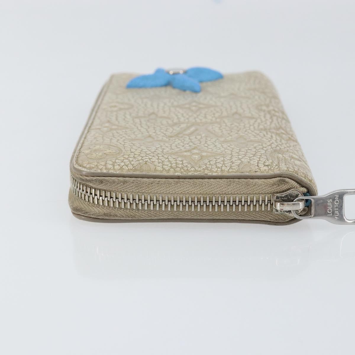 LOUIS VUITTON Taurillon Climbing Zippy Wallet Vertical Wallet M81573 Auth 150898