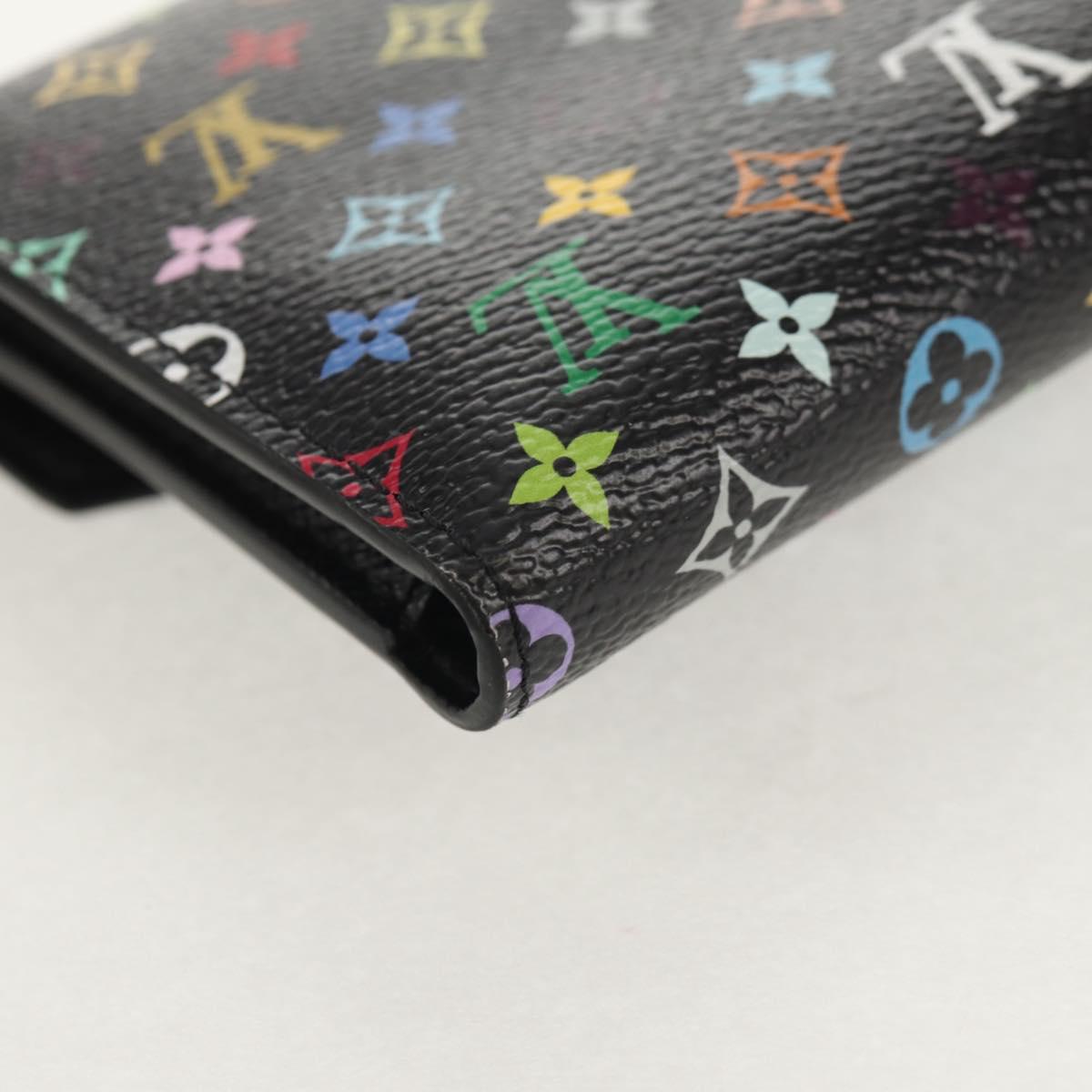 LOUIS VUITTON Multicolor Portefeuille Victorine Wallet Black M14163 Auth 150899M
