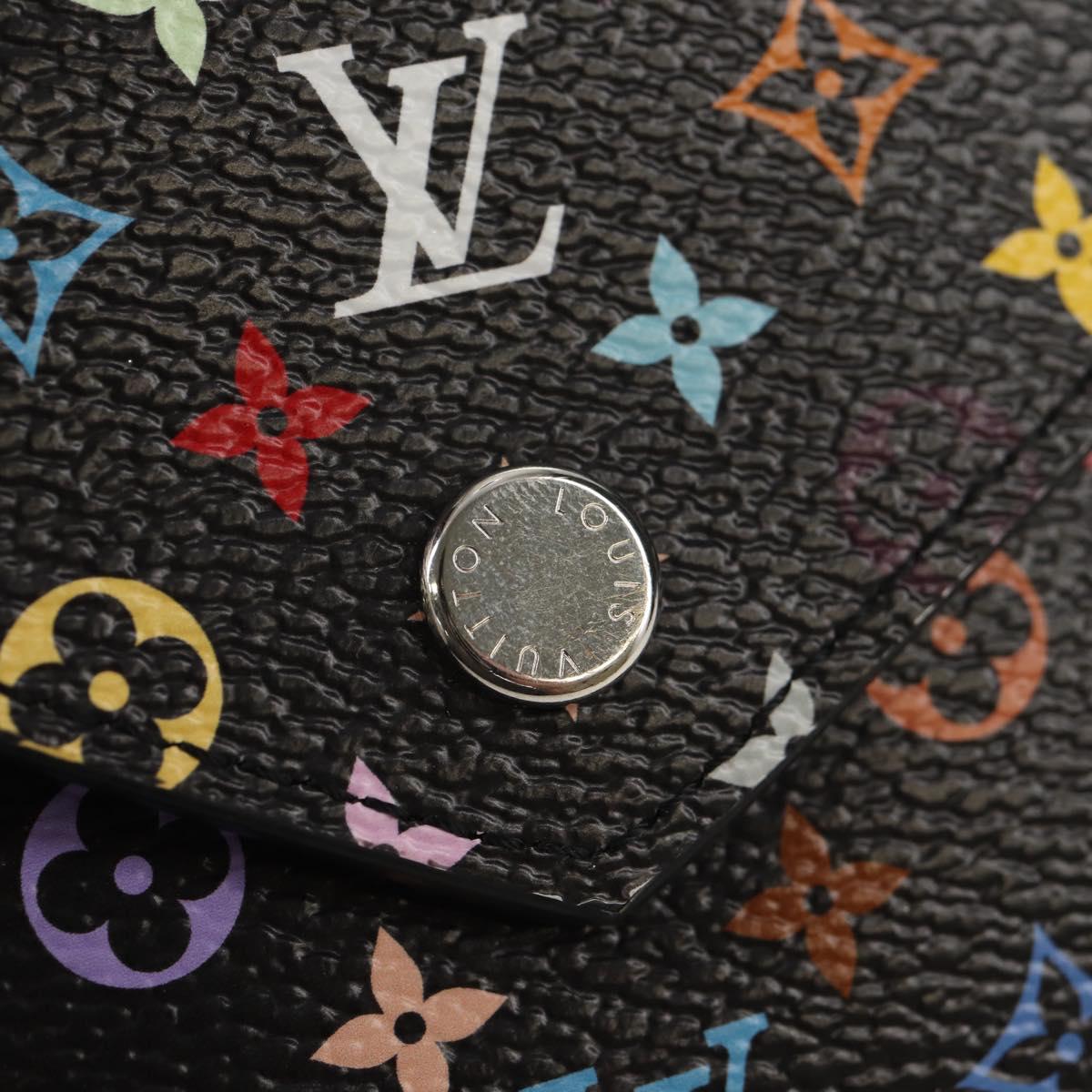 LOUIS VUITTON Multicolor Portefeuille Victorine Wallet Black M14163 Auth 150899M