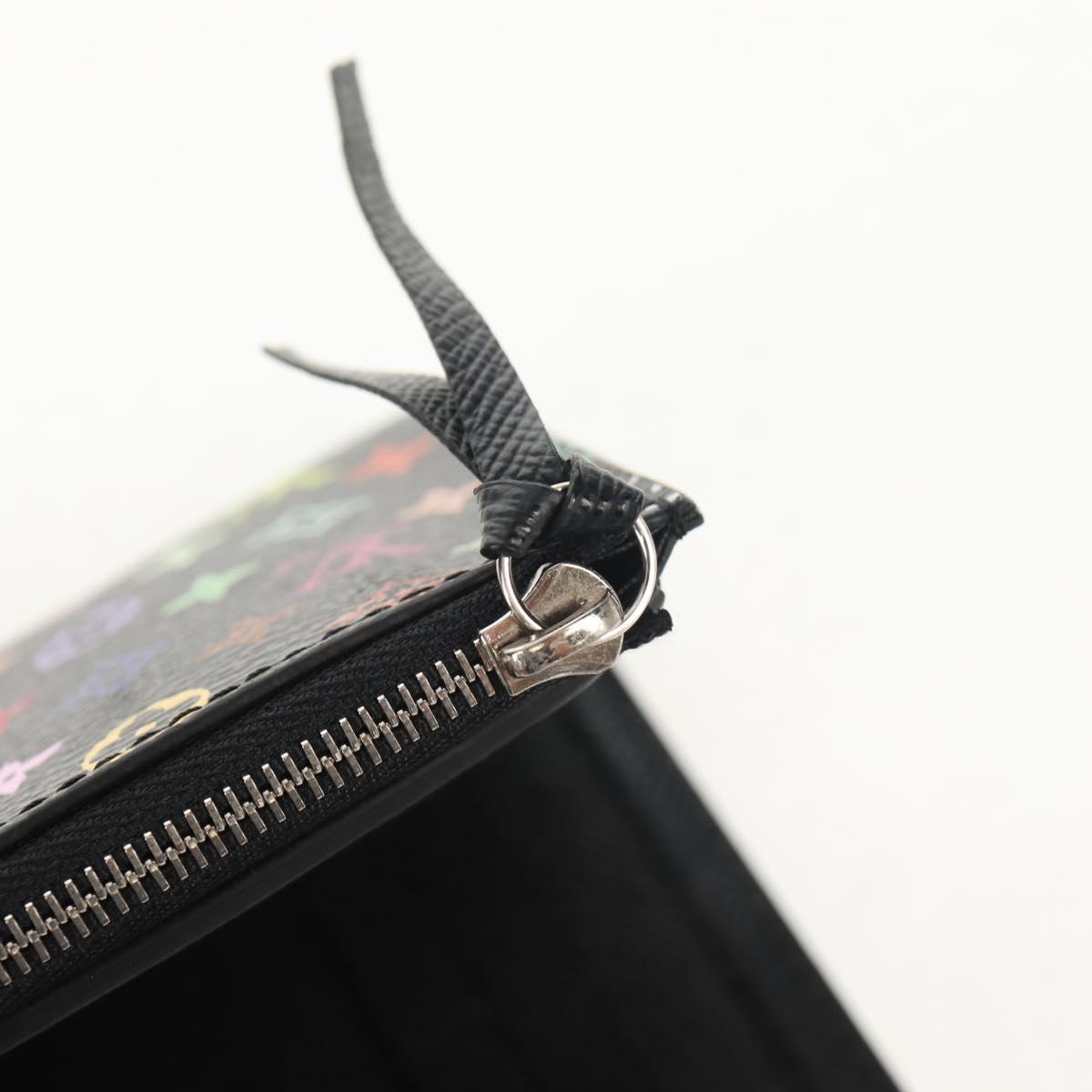 LOUIS VUITTON Multicolor Portefeuille Victorine Wallet Black M14163 Auth 150899M