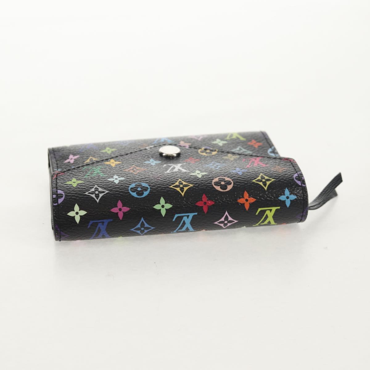 LOUIS VUITTON Multicolor Portefeuille Victorine Wallet Black M14163 Auth 150899M