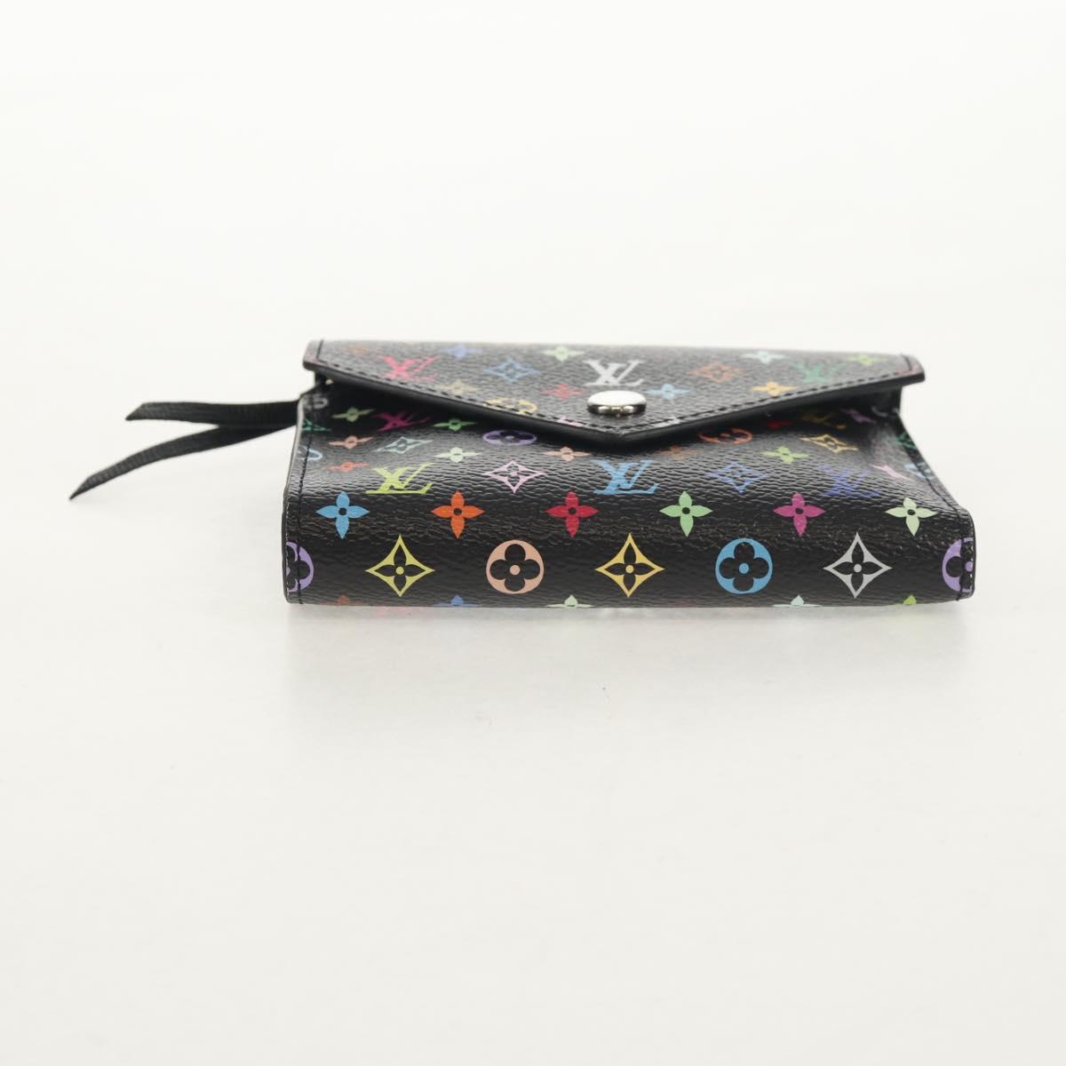 LOUIS VUITTON Multicolor Portefeuille Victorine Wallet Black M14163 Auth 150899M
