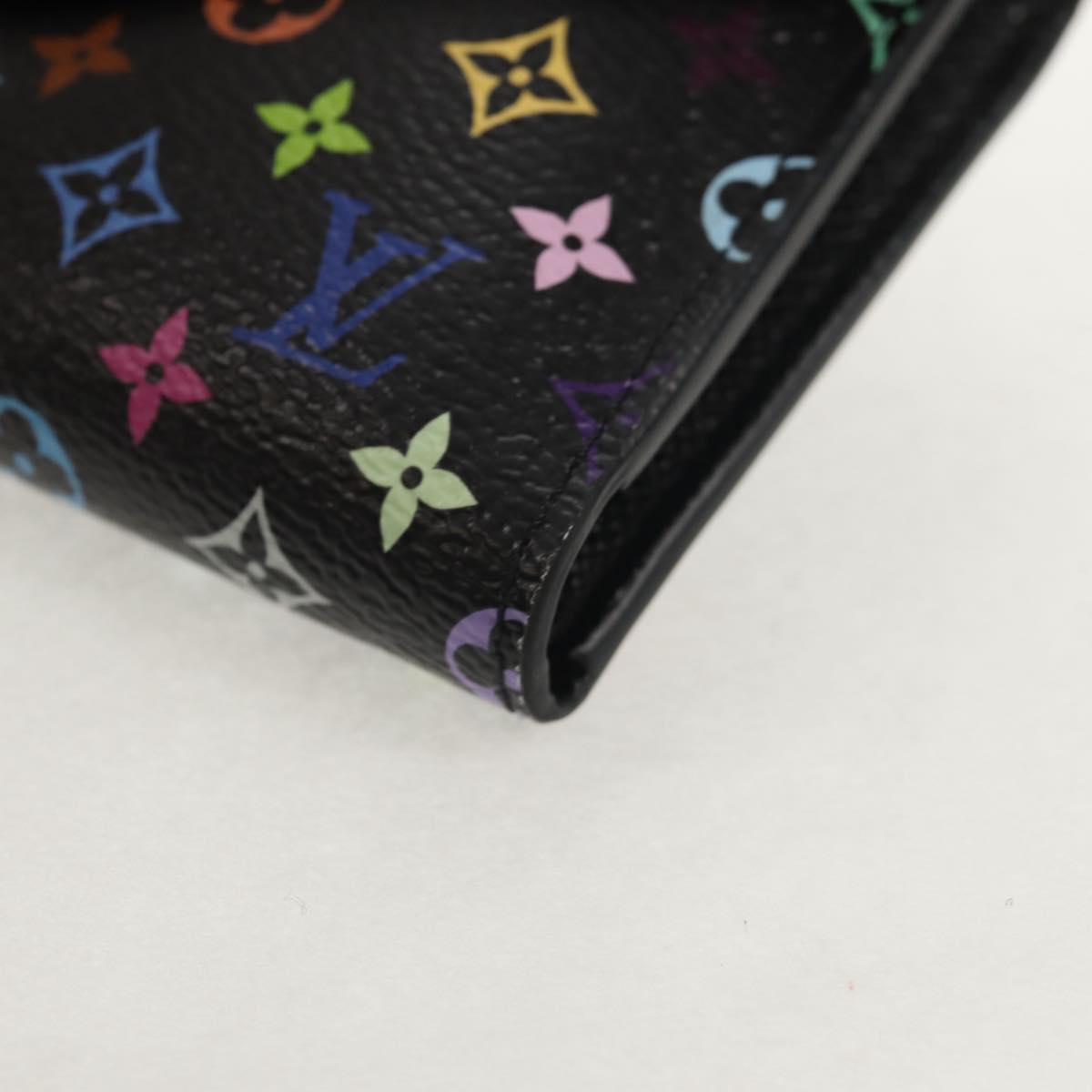 LOUIS VUITTON Multicolor Portefeuille Victorine Wallet Black M14163 Auth 150899M