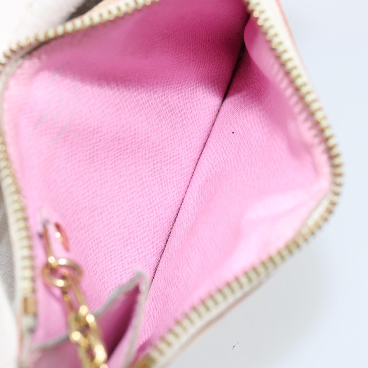 LOUIS VUITTON Monogram Multicolor Pochette ClesNM Purse White M93734 Auth 150900