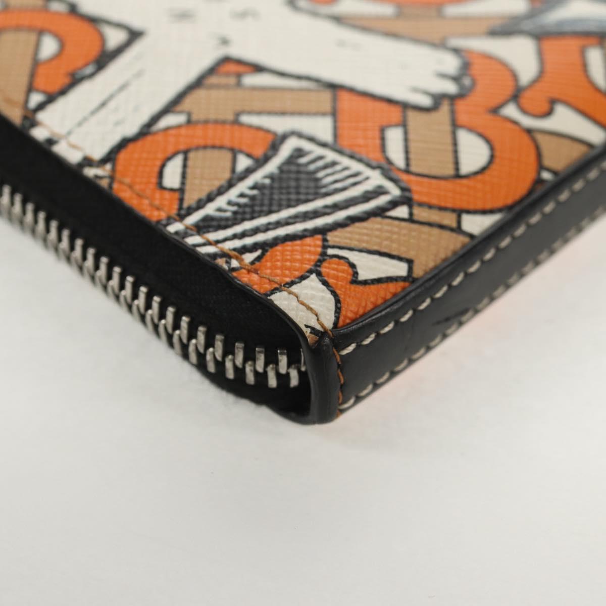 BURBERRY Coin Purse Neck Pouch PVC Beige Silver Auth 150901M