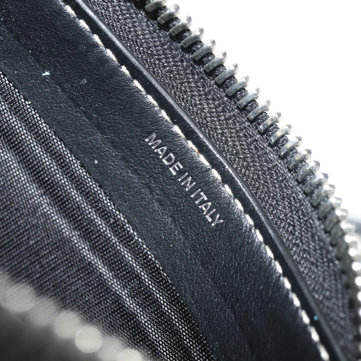 BURBERRY Coin Purse Neck Pouch PVC Beige Silver Auth 150901M