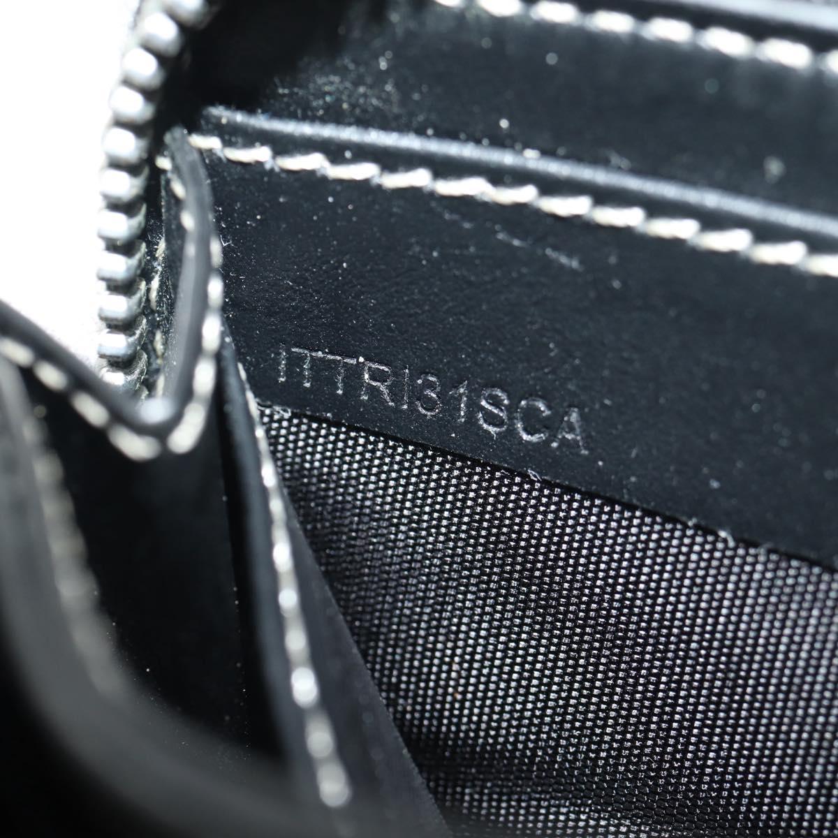 BURBERRY Coin Purse Neck Pouch PVC Beige Silver Auth 150901M