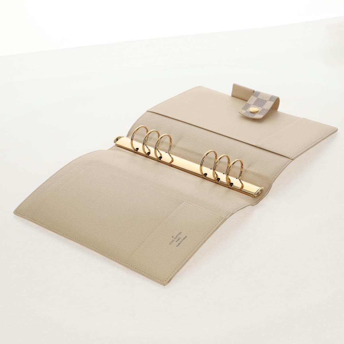 LOUIS VUITTON Damier Azur Agenda GM Day Planner Cover R20708 LV Auth 150903AV