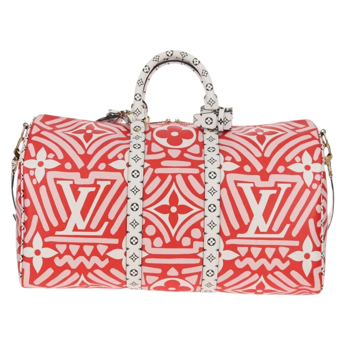 LOUIS VUITTON Giant Crafty Keepall Bandouliere 45 Bag M45472 LV Auth 150912SM