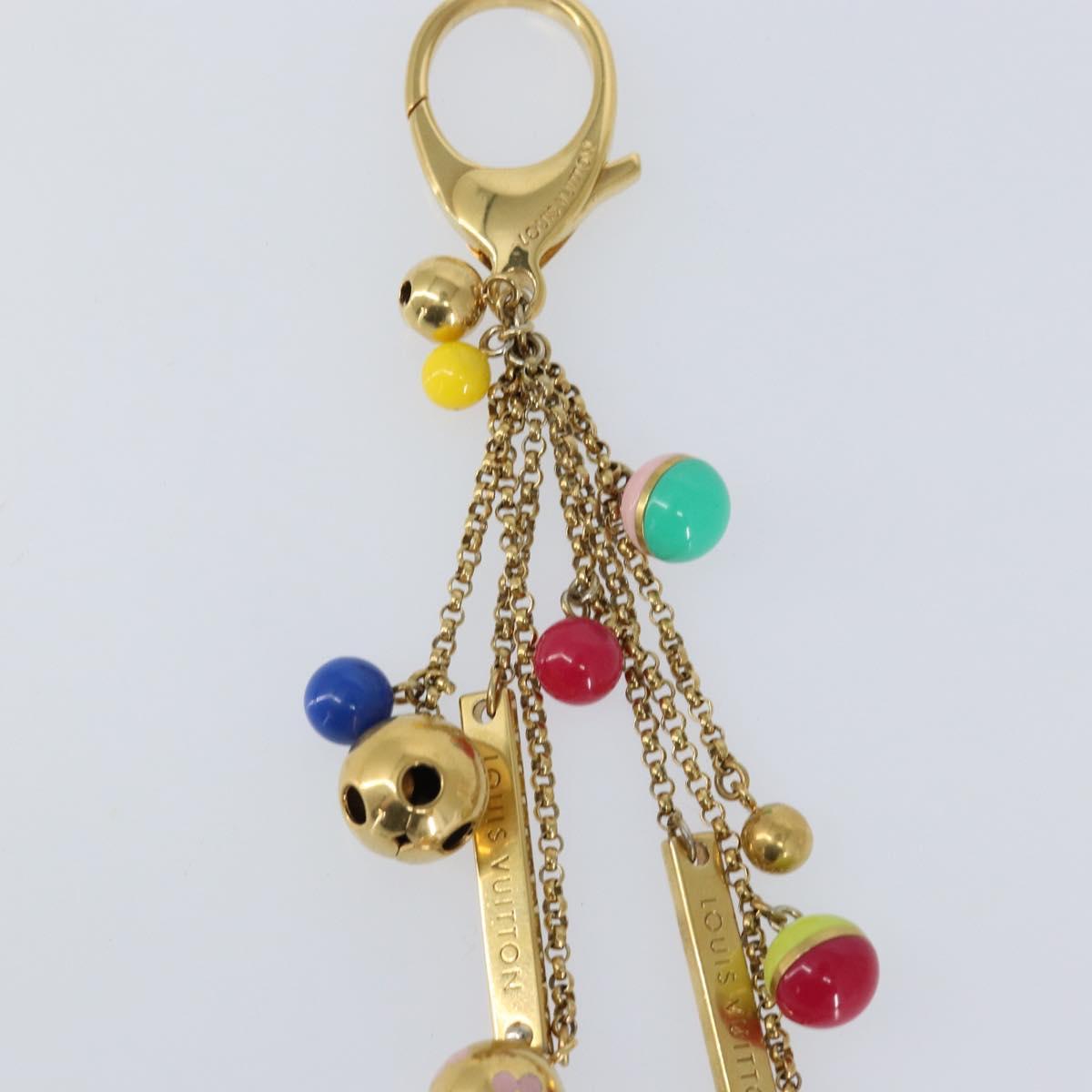 LOUIS VUITTON Porte Cles Grullo Key Holder metal Gold M62227 LV Auth 150917