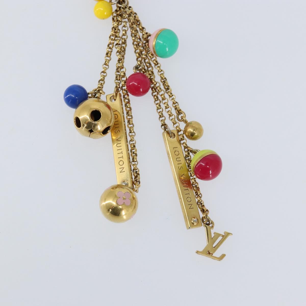 LOUIS VUITTON Porte Cles Grullo Key Holder metal Gold M62227 LV Auth 150917