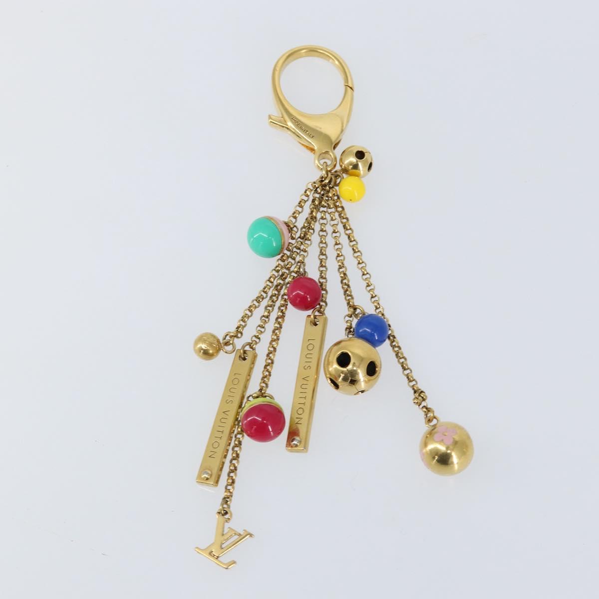 LOUIS VUITTON Porte Cles Grullo Key Holder metal Gold M62227 LV Auth 150917