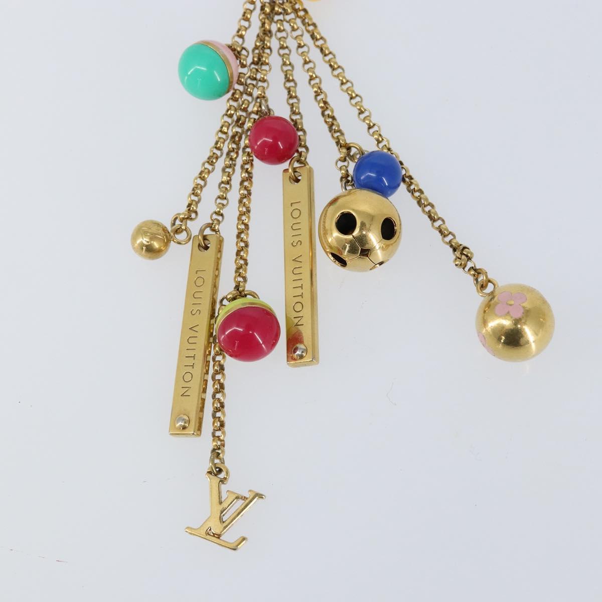 LOUIS VUITTON Porte Cles Grullo Key Holder metal Gold M62227 LV Auth 150917