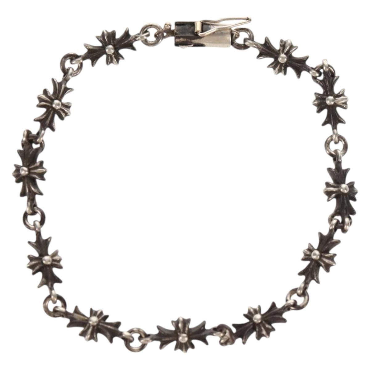 Chrome Hearts Tiny ECH Plus Bracelet Bracelet Ag925 11 Links Auth 150919SAM