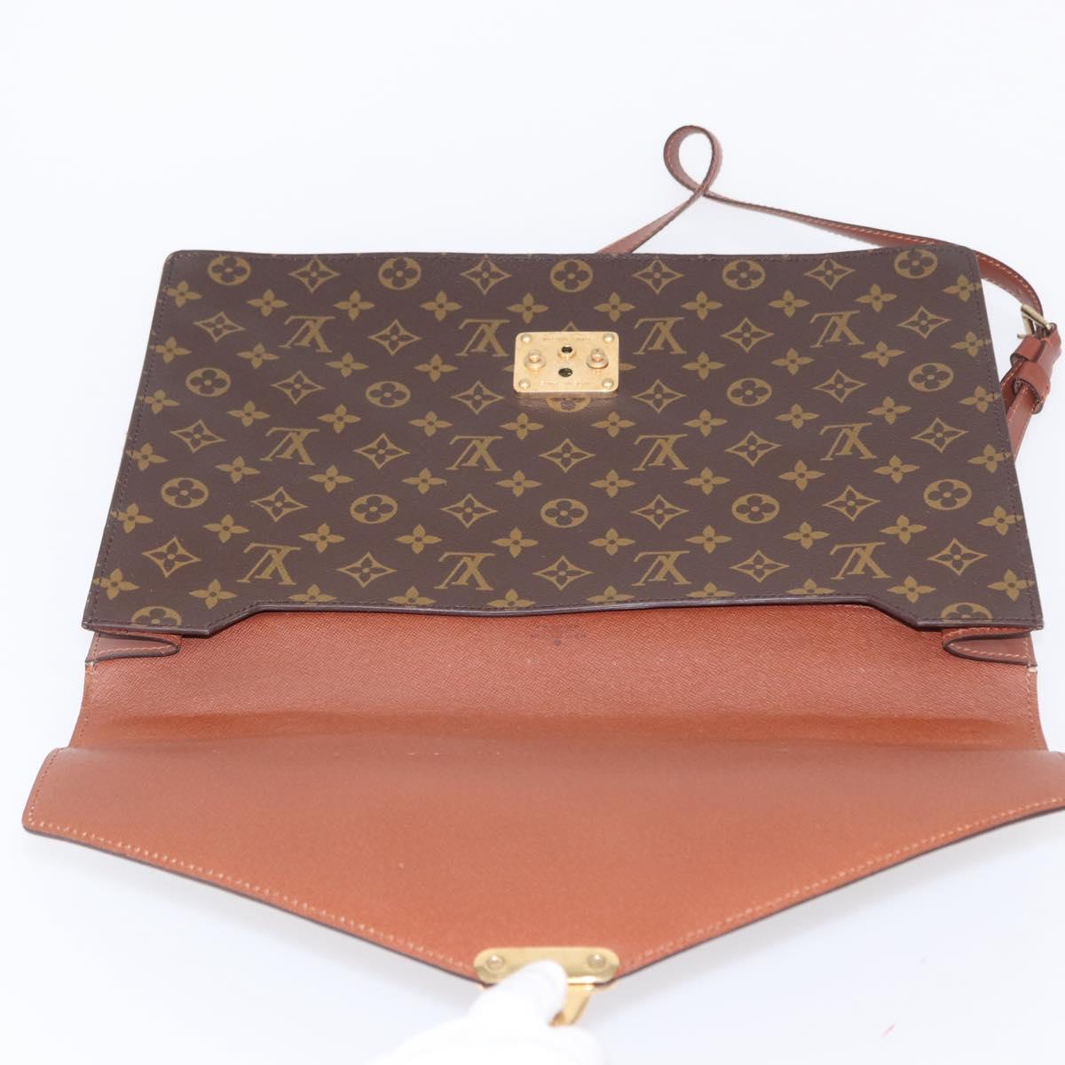 LOUIS VUITTON Monogram Porte Documents Bandouliere Bag M53338 LV Auth 150924