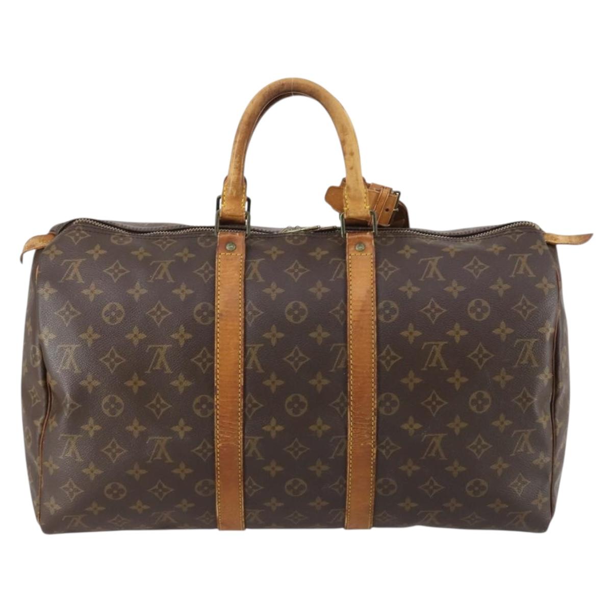 LOUIS VUITTON Monogram Keepall 45 Boston Bag M41428 LV Auth 150933
