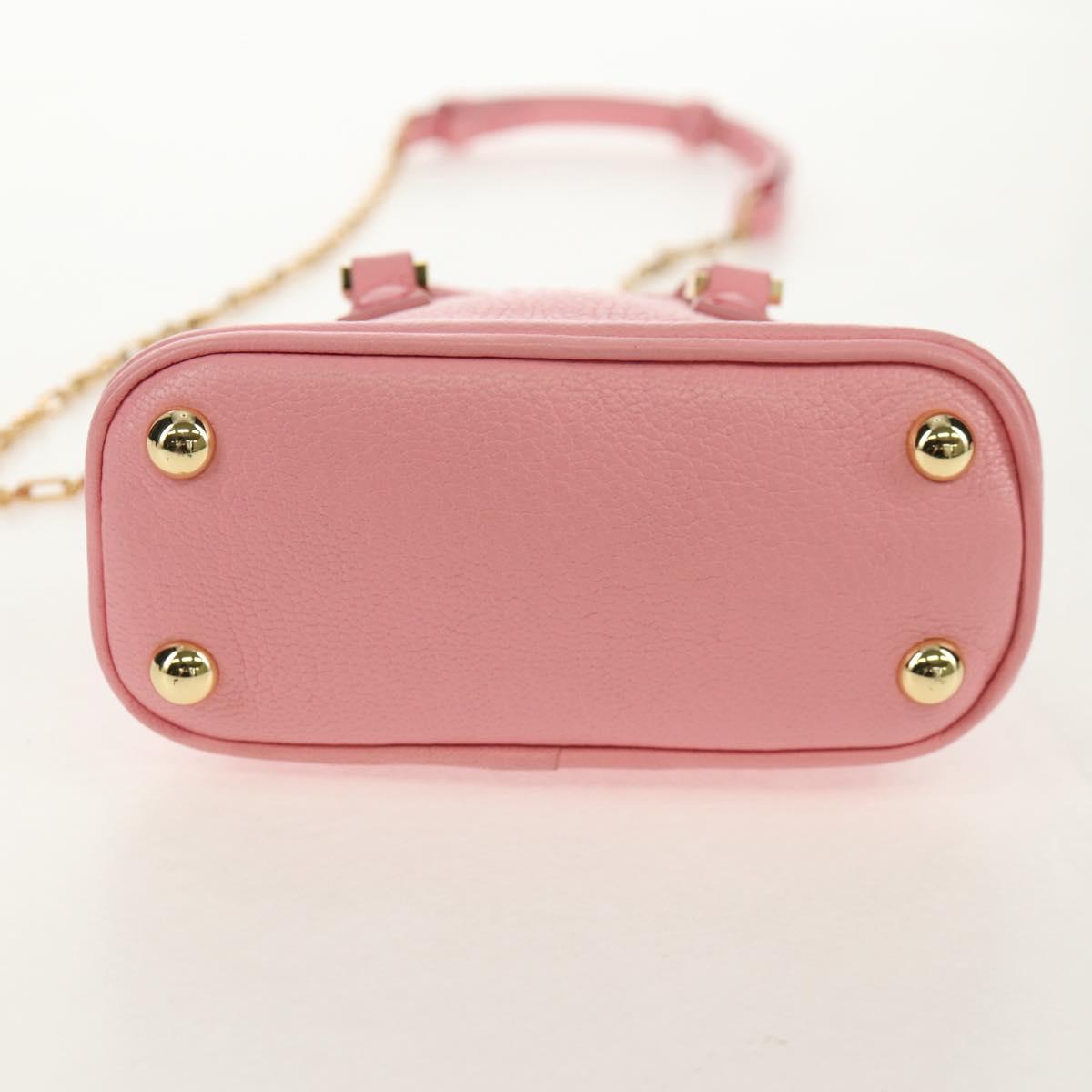 Maison Margiela Chain Shoulder Pouch 5AC Baby Leather 2way Pink Auth 150934M