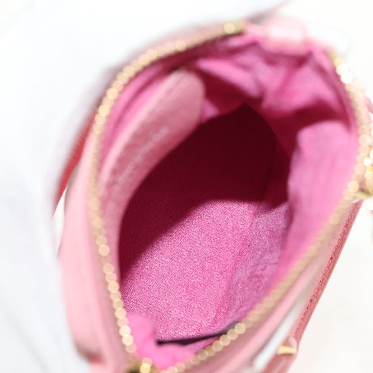 Maison Margiela Chain Shoulder Pouch 5AC Baby Leather 2way Pink Auth 150934M