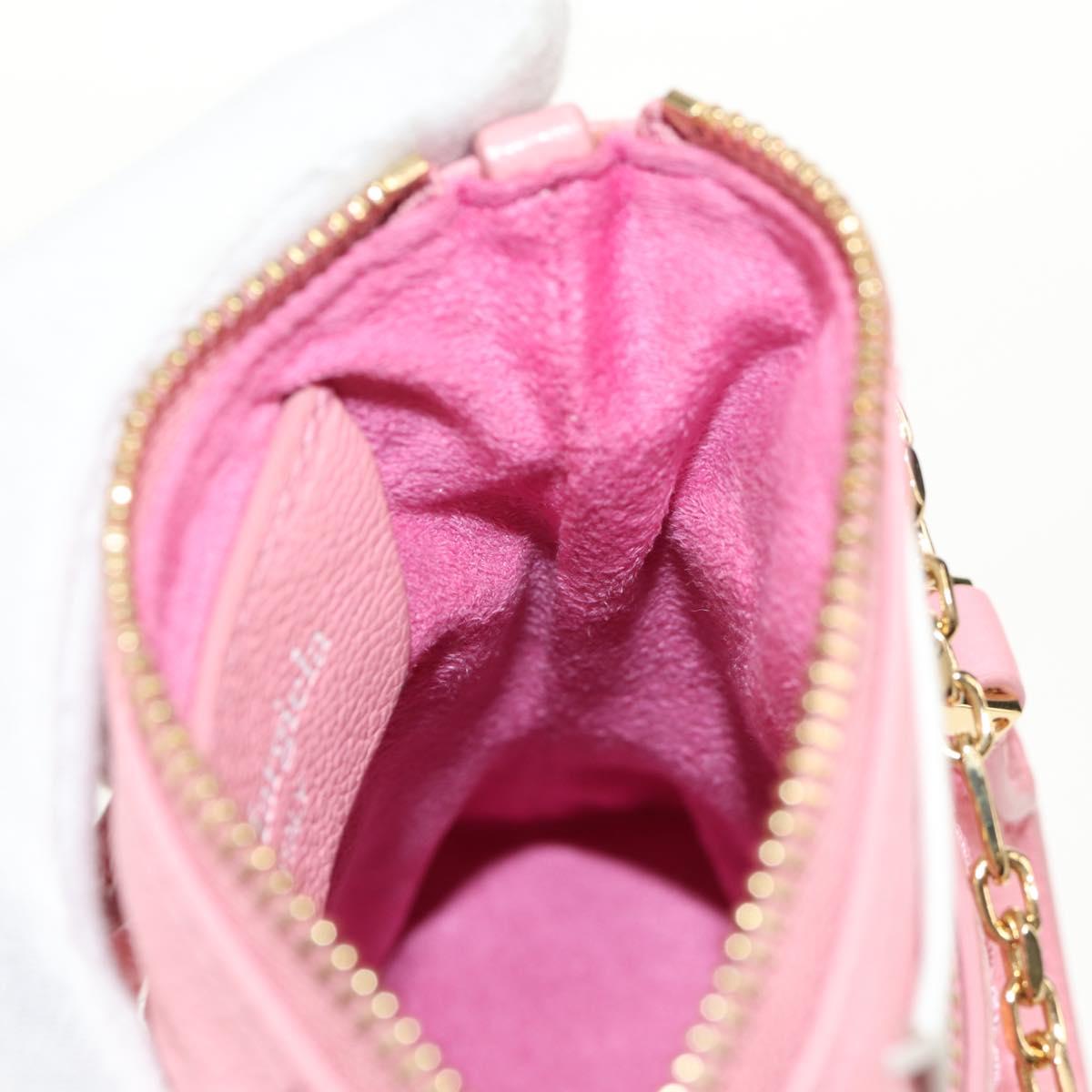 Maison Margiela Chain Shoulder Pouch 5AC Baby Leather 2way Pink Auth 150934M