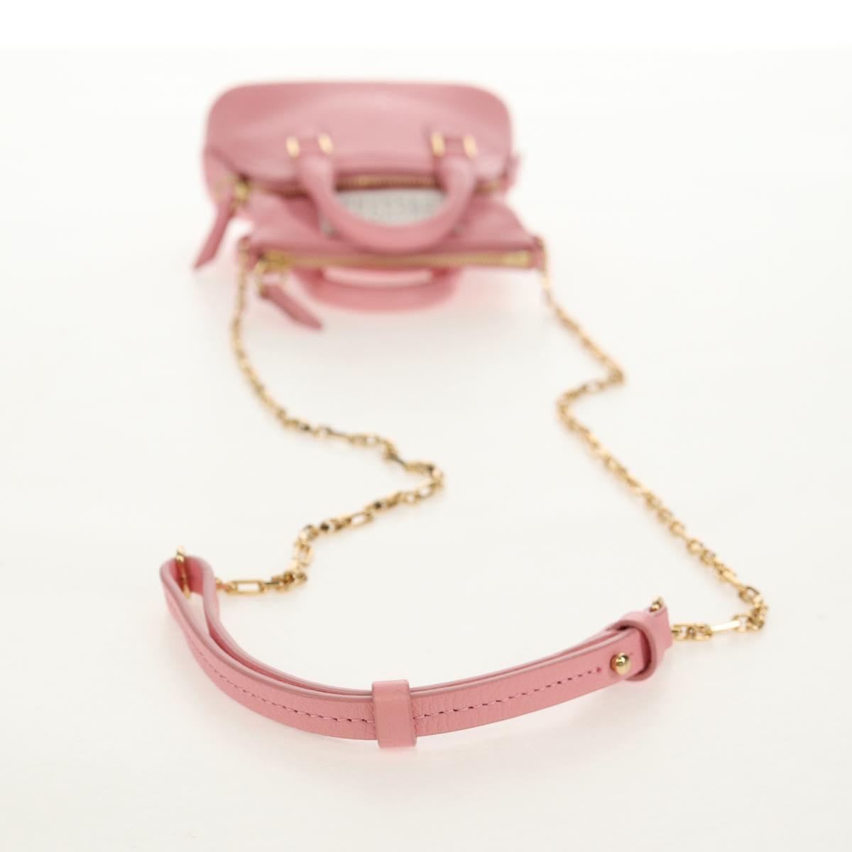 Maison Margiela Chain Shoulder Pouch 5AC Baby Leather 2way Pink Auth 150934M