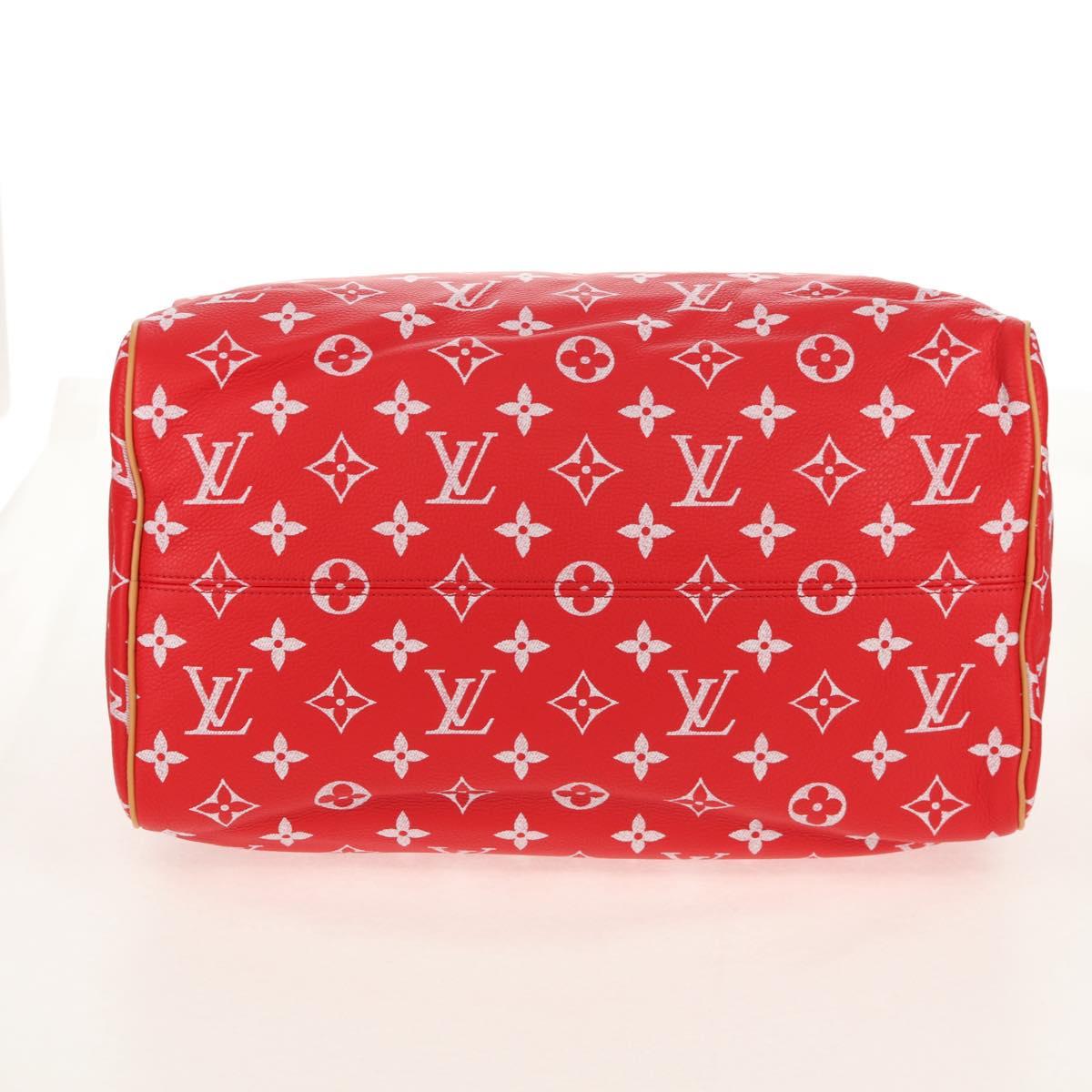 LOUIS VUITTON Monogram Speedy P9 Bandouliere 40 Bag Rouge M24420 Auth 150936SM
