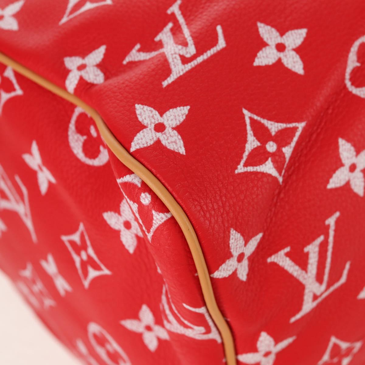 LOUIS VUITTON Monogram Speedy P9 Bandouliere 40 Bag Rouge M24420 Auth 150936SM